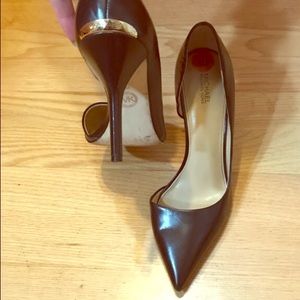 Black Michael Kors leather heals